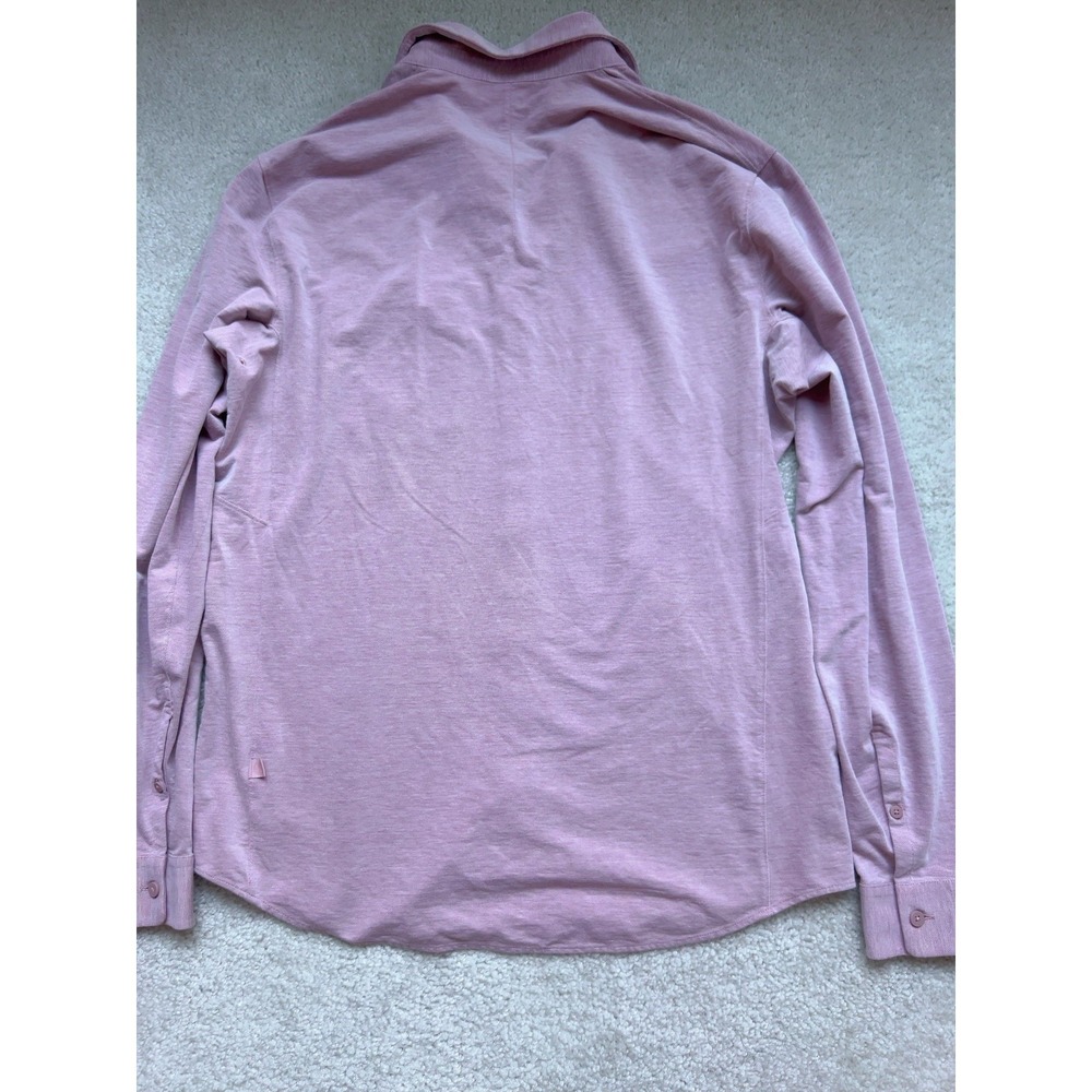 Lululemon Commission Long Sleeve Shirt Brier Rose/ White Size L Chest 44" - Picture 6 of 7
